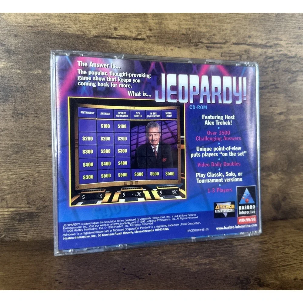 Jeopardy! (PC, 1998, Hasbro) Video Game Tested & Working Fast And Safe Shipping